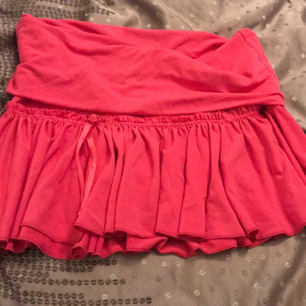 Fold down pink Abercrombie skirt